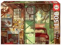 Puzzle 1500 Stary garaż G3. Wydawca: Educa. SmakLiter.pl Opakowanie Puzzle 1500 Stary garaż G3