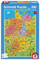 Puzzle 200 Ilustrowana mapa Niemiec G3. Wydawca: Schmidt. SmakLiter.pl Opakowanie Puzzle 200 Ilustrowana mapa Niemiec G3