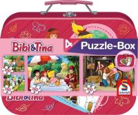 Puzzle 2x100 + 2x150 w walizce Bibi&Tina G3. Wydawca: Schmidt. SmakLiter.pl Opakowanie Puzzle 2x100 + 2x150 w walizce Bibi&Tina G3