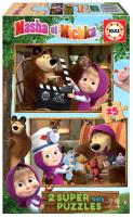 Puzzle 2x25 Masza i Niedźwiedź (drewniane) G3. Wydawca: Educa. SmakLiter.pl Opakowanie Puzzle 2x25 Masza i Niedźwiedź (drewniane) G3