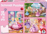 Opakowanie Puzzle 3x24 Księżniczki G3