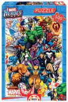 Puzzle 500 Superbohaterowie Marvela G3. Wydawca: Educa. SmakLiter.pl Opakowanie Puzzle 500 Superbohaterowie Marvela G3