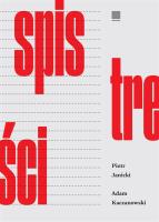Spis treści. Autor: Kaczanowski Adam, Piotr Janicki. SmakLiter.pl Okładka książki Spis treści