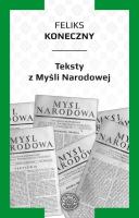 Teksty z Myśli Narodowej. Autor: Feliks Konieczny. SmakLiter.pl Okładka książki Teksty z Myśli Narodowej