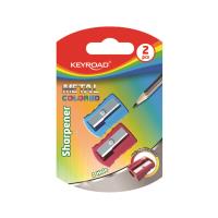 Opakowanie Temperówka Keyroad aluminiowa pojedyncza 2sztuki blister