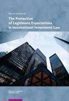 Okładka książki The Protection of Legitimate Expectations in International Investment Law