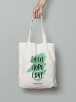 Opakowanie Torba bawełniana eco - Faith Hope Love