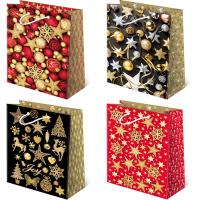 Opakowanie Torebki ozdobne święta T10L set S27 Czarno czerwone