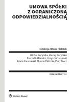 Umowa spółki z ograniczoną odpowiedzialnością. Autor: Pietrzak Aldona. SmakLiter.pl Okładka książki Umowa spółki z ograniczoną odpowiedzialnością