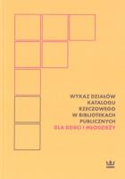 Okładka książki Wykaz działów katalogu rzeczowego w bibliotekach..
