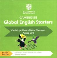 Opakowanie Cambridge Global English Starters, Digi Acces