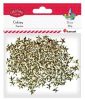 Opakowanie Cekiny 15mm gwiazdki złote 30g