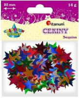 Opakowanie Cekiny 25mm gwiazdki mix kolorów 14g