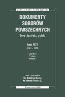 Okładka książki Dokumenty Soborów Powszechnych T. 4/1 twarda