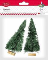 Opakowanie Drzewka plastikowe choinki z podstawką 2szt