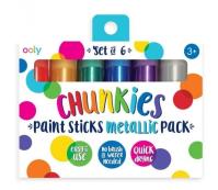 Farby w kredce Chunkies Paint Sticks Metallic 6szt. Wydawca: Kolorowe Baloniki. SmakLiter.pl Opakowanie Farby w kredce Chunkies Paint Sticks Metallic 6szt