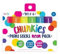 Farby w kredce Chunkies Paint Sticks Neon 6szt. Wydawca: Kolorowe Baloniki. SmakLiter.pl Opakowanie Farby w kredce Chunkies Paint Sticks Neon 6szt