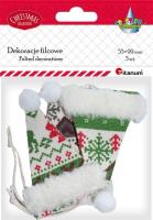 Opakowanie Filcowe czapki zawieszki 3szt