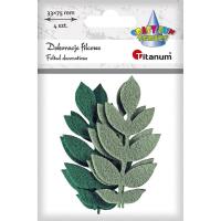 Opakowanie Filcowe liście na gałązce mix 4szt