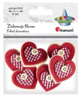 Opakowanie Filcowe serca 3D 6szt