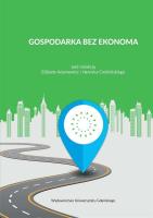 Gospodarka bez ekonoma. Wydawca: Wydawnictwo Uniwersytetu Gdańskiego. SmakLiter.pl Opakowanie Gospodarka bez ekonoma