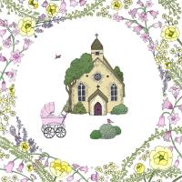 Opakowanie Karnet Swarovski kwadrat CL2406 Narodziny dziewcz.