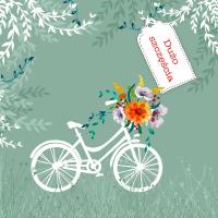 Opakowanie Karnet Swarovski kwadrat CL3405 Dużo szczęścia