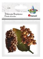 Opakowanie Kiść jagód z liściem żółte owoce 1szt