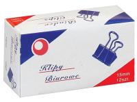 Opakowanie Klipsy biurowe 15mm 12szt