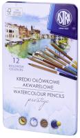 Opakowanie Kredki akwarelowe z drewna cedrowego Astra Prestige 12 kolorów