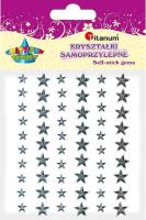 Opakowanie Kryształki samoprzylepne gwiazdki srebrne