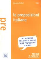 Le preposizioni italiane. Autor: De Giuli Alessandro. SmakLiter.pl Okładka książki Le preposizioni italiane