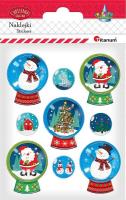 Opakowanie Naklejki 3D kule śnieżne 9szt