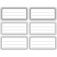 Opakowanie Naklejki etykiety biało czarne 144szt