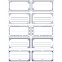 Opakowanie Naklejki etykiety biało niebieskie 240szt