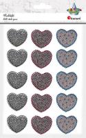Opakowanie Naklejki foliowe serca 15szt