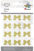 Opakowanie Naklejki kokardy brokatowe złote 12szt.TZ-641