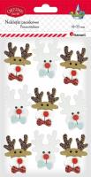Opakowanie Naklejki piankowe 3D głowy renifera 9szt