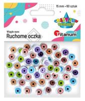 Opakowanie Oczy Animals mix 15mm 60szt