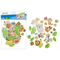 Opakowanie Ozdoba dekoracyjna eva samoprzyl zwierzątka dzikie 24szt