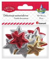 Opakowanie Ozdoba materiałowa Gwiazdki mix 15szt BN