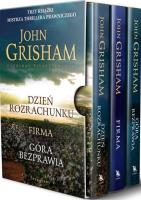 Pakiet: Dzień rozrachunku/ Firma/ Góra bezprawia... Autor: John Grisham. SmakLiter.pl Okładka książki Pakiet: Dzień rozrachunku/ Firma/ Góra bezprawia..