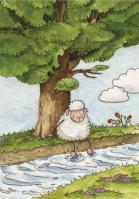 Pocztówka z kolorowanką - Błogosławiony człowiek. Autor: Katarzyna Rymorz. SmakLiter.pl Okładka książki Pocztówka z kolorowanką - Błogosławiony człowiek