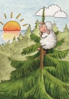 Pocztówka z kolorowanką - Jego chwała. Autor: Katarzyna Rymorz. SmakLiter.pl Okładka książki Pocztówka z kolorowanką - Jego chwała