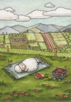 Pocztówka z kolorowanką - Pan jest pasterzem. Autor: Katarzyna Rymorz. SmakLiter.pl Okładka książki Pocztówka z kolorowanką - Pan jest pasterzem