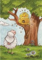 Pocztówka z kolorowanką - Twoje słowa są słodkie. Autor: Katarzyna Rymorz. SmakLiter.pl Okładka książki Pocztówka z kolorowanką - Twoje słowa są słodkie