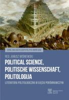 Okładka książki Political Science, Politische Wissenschaft, Politologija Literatura politologiczna