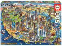 Puzzle 500 Mapa Nowego Jorku G3. Wydawca: Educa. SmakLiter.pl Opakowanie Puzzle 500 Mapa Nowego Jorku G3
