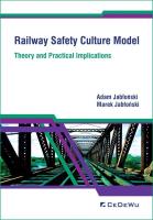Railway Safety Culture Model. Theory and Practical Implications. Autor: Jabłoński Adam, Jabłoński Marek. SmakLiter.pl Okładka książki Railway Safety Culture Model. Theory and Practical Implications
