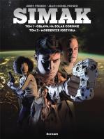 Simak T.1-2 Obława na Solar Coronie/ Mordercze... Autor: Jerry Frissen. SmakLiter.pl Okładka książki Simak T.1-2 Obława na Solar Coronie/ Mordercze..